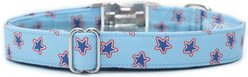 Zaley Designs Stars Cotton Adjustable Dog Collar, Red/White/Blue, Small: 10 to 14-in neck, 3/4-in wide slide 2 of 4