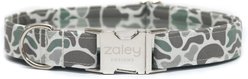 Zaley Designs Old School Camouflage Cotton Adjustable Dog Collar, Tan, Medium: 13 to 20-in neck, 1-in wide