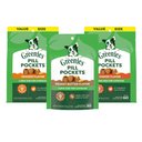 Variety Pack - Greenies Pill Pockets Canine Real Peanut Butter Flavor Dog Treats, Chicken & Cheese Flavors