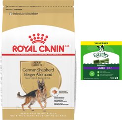 Royal Canin German Shepherd Adult Dry Food + Greenies Large Dental Dog Treats