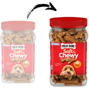 Milk-Bone Soft & Chewy Chicken Recipe Dog Treats, 25-oz tub
