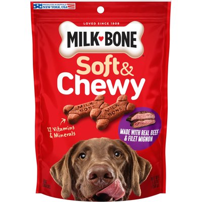 Milk-Bone Milk-Bone Soft & Chewy Beef & Filet Mignon Recipe Dog Treats, 5.6-oz