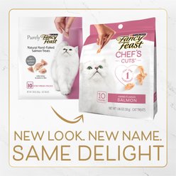 Purina Fancy Feast Chef's Cuts Real Hand-Flaked Natural Salmon Soft & Chewy Cat Treat, 10 count  slide 2 of 7