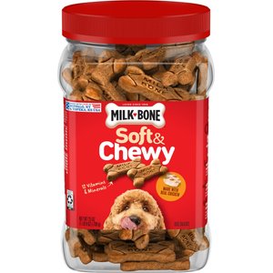 Milk-Bone Soft & Chewy Chicken Recipe Dog Treats, 25-oz tub