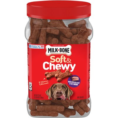 Milk-Bone Milk-Bone Soft & Chewy Beef & Filet Mignon Recipe Dog Treats, 25-oz