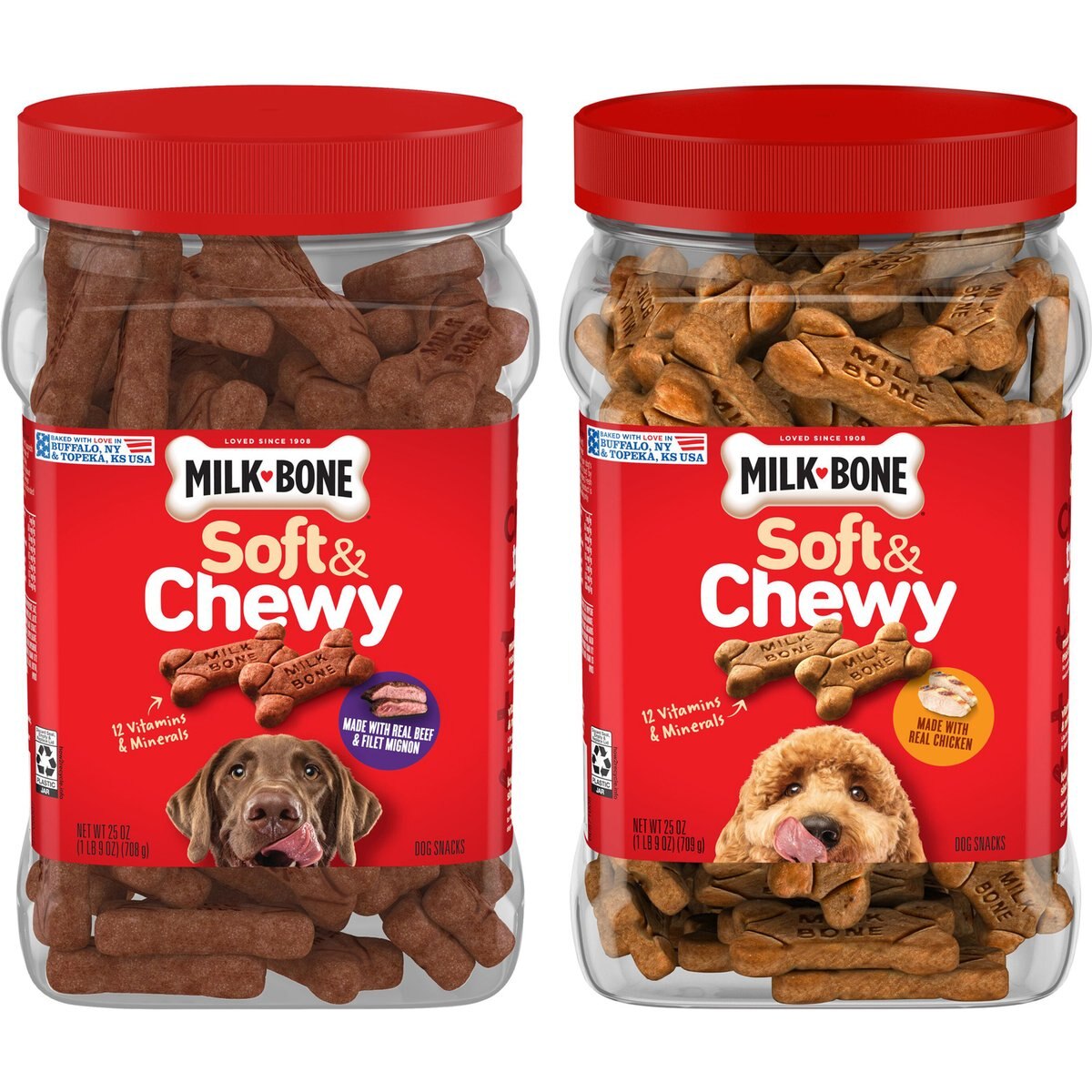 Milk-Bone Beef & Filet Mignon + Chicken Recipe Dog Treats