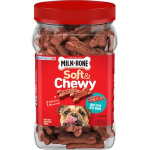 Milk-Bone Real Bacon Soft & Chewy Dog Treats, 25-oz canister