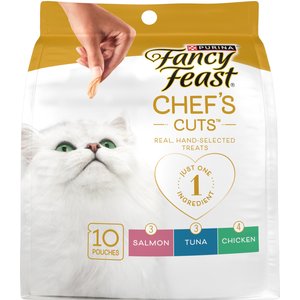 Purina Fancy Feast Purely Natural Chicken, Tuna & Salmon Variety Pack Soft Cat Treat, 10 count