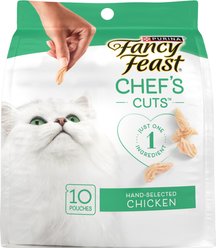 Purina Fancy Feast Chef's Cuts Natural Real Chicken Soft & Chewy Cat Treat, 10 count