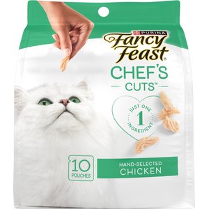 Purina Fancy Feast Chef's Cuts Natural Real Chicken Soft & Chewy Cat Treat, 10 count