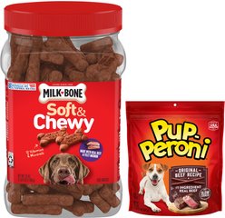 Pup-Peroni Original Beef Flavor + Milk-Bone Beef & Filet Mignon Recipe Dog Treats