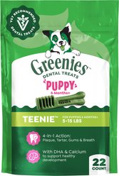 Greenies Natural Teenie Puppy Dental Dog Treats, 22 count