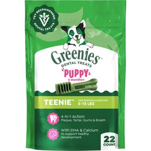 Greenies Natural Teenie Puppy Dental Dog Treats, 22 count