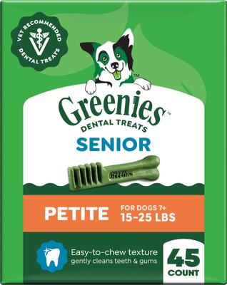 Greenies Aging Care Natural Petite Dental Dog Treats, 45 count