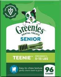 Greenies Aging Care Natural Teenie Dental Dog Treats, 96 count