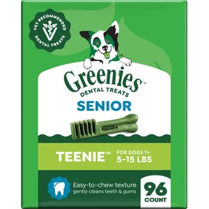 Greenies Aging Care Natural Teenie Dental Dog Treats, 96 count