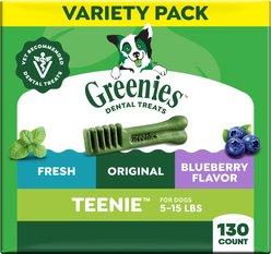 Greenies Variety Pack Natural Teenie Dental Dog Treats, 129 count