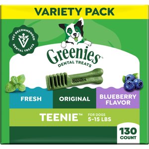 Greenies Variety Pack Natural Teenie Dental Dog Treats, 130 count