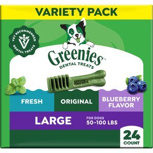 Greenies Variety Pack Natural Large Dental Dog Treats, 24 count