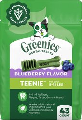 Greenies Blueberry Teenie Dental Dog Treats, 43 count
