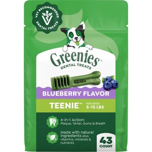 Greenies Blueberry Teenie Dental Dog Treats, 43 count