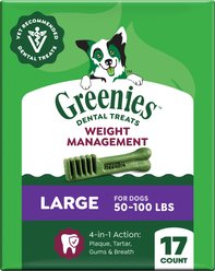 Greenies Weight Management Natural Large Dental Dog Treats, 17 count