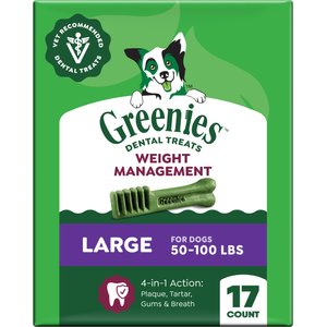 Greenies Weight Management Natural Large Dental Dog Treats, 17 count