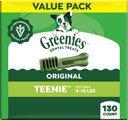 Greenies Teenie Natural Original Chicken Flavor Dental Dog Treats, 130 count