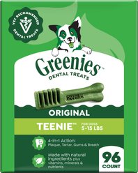 Greenies Teenie Natural Original Chicken Flavor Dental Dog Treats, 96 count