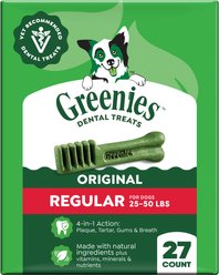 Greenies Regular Natural Original Chicken Flavor Dental Dog Treats, 27 count slide 1 of 9