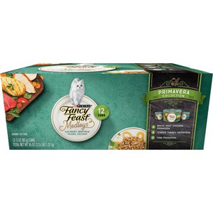 Fancy Feast Medleys Primavera Collection Adult Chicken Turkey & Tuna Variety Pack in Broth Gourmet Wet Cat Food, 3-oz, case of 12