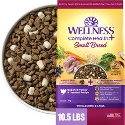 Wellness Complete Health+ Adult Small Breed Turkey & Oatmeal Dry Dog Food, 10.5-lb bag
