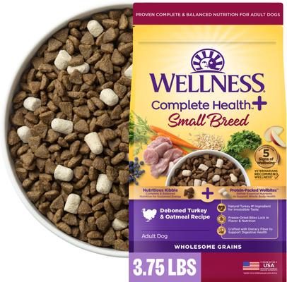 Wellness Complete Health+ Adult Small Breed Turkey & Oatmeal Dry Dog Food, 3.75-lb bag