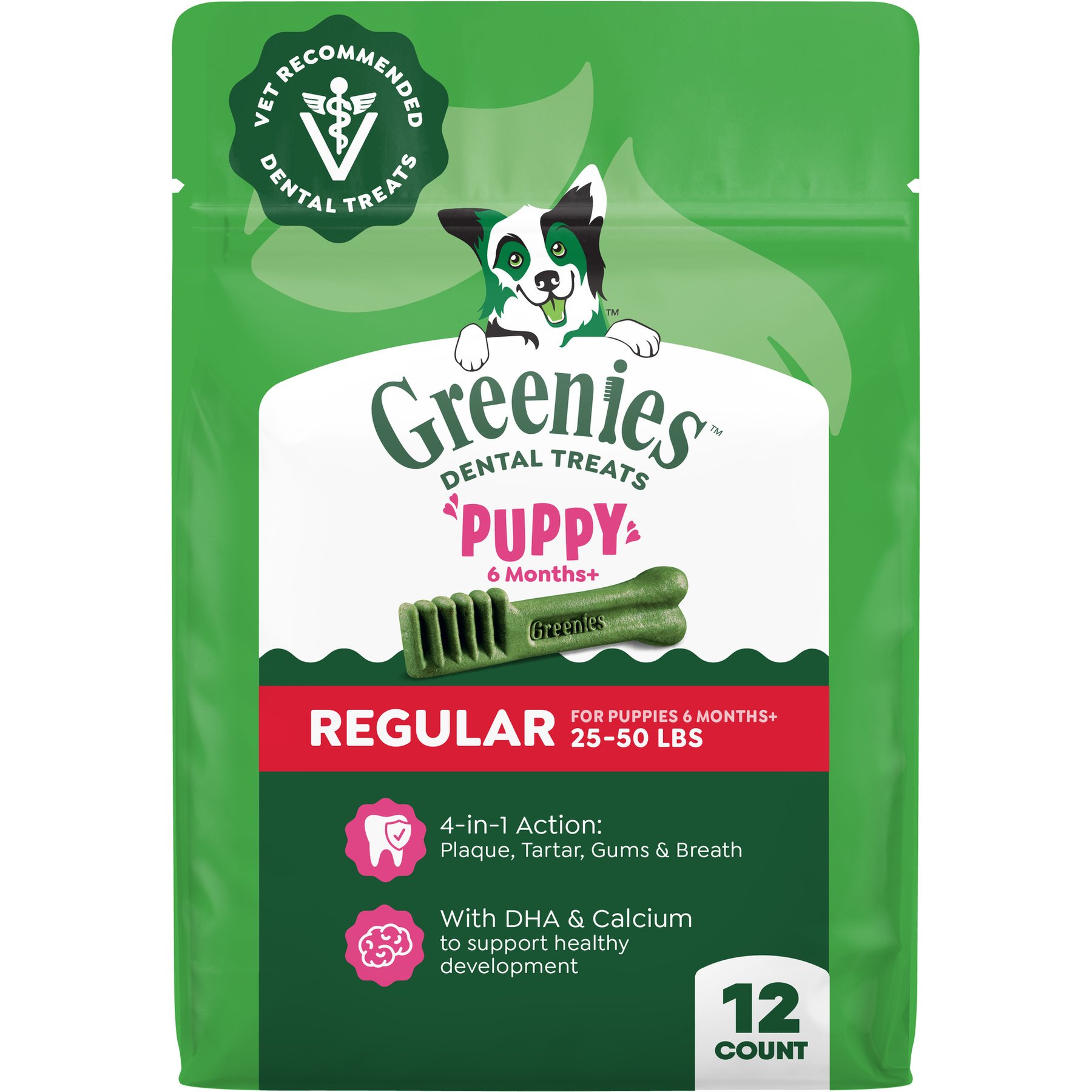 Greenies Regular Natural Puppy Dental Dog Treats, 24 count bundle