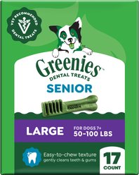 Greenies Aging Care Natural Large Dental Dog Treats, 17 count