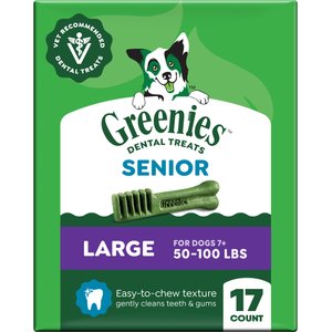 Greenies Aging Care Natural Large Dental Dog Treats, 17 count