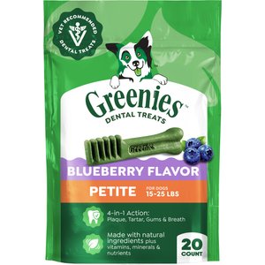 Greenies Blueberry Petite Dental Dog Treats, 20 count