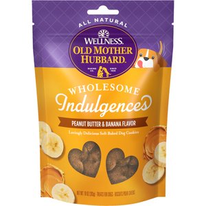 Old Mother Hubbard by Wellness Wholesome Indulgences Peanut Butter Banana Natural Dog Treats, 0.625-lb bag