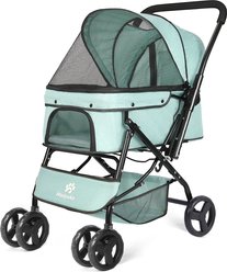 Wedyvko P03 Portable One-Button Foldable Dog & Cat Stroller, Teal Blue