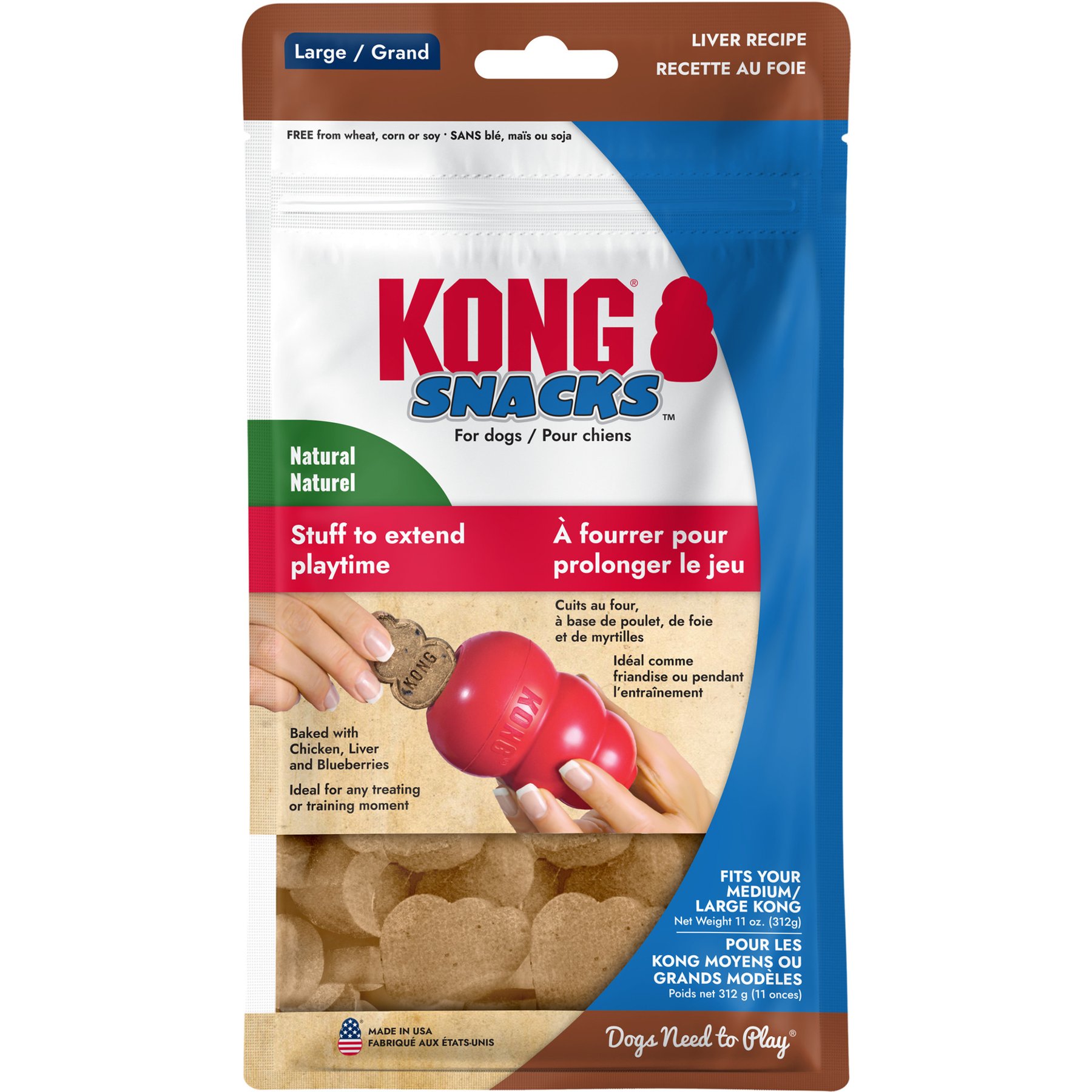 KONG Stuff'N Liver Snacks Crunchy Dog Treats, 11-oz