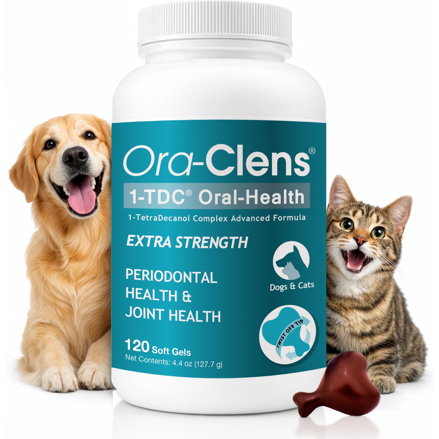 Ora-Clens 1-TDC Periodontal Dog & Cat Supplement, 120 count