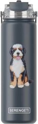 E&S PETS Bernardoodle Stainless Steel Water Bottle, 24-oz, Blue