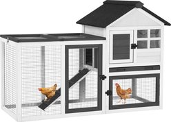 Aivituvin 2-Story Big Bunny Cage with No Leak Tray in Brown, White