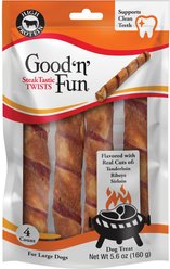 Good 'n' Fun SteakTastic Twists with Real Tenderloin, Ribeye & Sirloin Dog Chew Treats, Large, 4 count