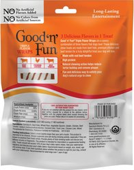 Good 'n' Fun Triple Flavor Wraps with Real Beef Tendon Dog Chew Treats, 8 count slide 2 of 2
