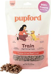 Pupford Train Beef Liver Natural Freeze-Dried Dog Treats, 8-oz bag slide 1 of 8