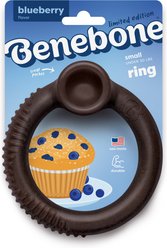 Benebone Ring Blueberry Tough Chewer Dog Toy, Brown, Small