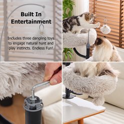 Catry NestUp Dual Desk Platform 17.94-in Polyester Removable Bed Hanging Toy Modern Cat Tree, Grey, Medium slide 2 of 8
