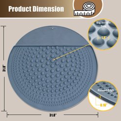 Petpals Air Bubble Paw Scrub Cat Litter Mat, Large, Grey slide 2 of 9