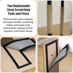 Petpals 61-in Linen Cat Tree, Light Gray slide 2 of 8